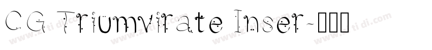 CG Triumvirate Inser字体转换